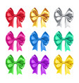 pretty decorative bows from satin vector image vector image