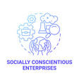 socially conscientious enterprises blue gradient vector image vector image