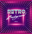 80s retro sci-fi background vector image vector image