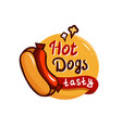 hot dogs very tasty logo emblem icon vector image vector image
