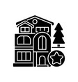 luxury home black glyph icon vector image