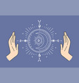 moon astrology sign system concept vector image