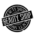 beauty shop rubber stamp vector image