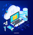 cloud services conceptual composition vector image