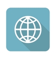 globe square icon vector image