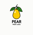 a pear in modern style isolated vector image