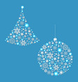 fir tree and xmas ball vector image