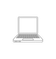 flat hand drawn laptop computer icon vector image