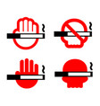 no smoking sign vector image