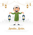 ramadan kareem card design vector image