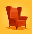 vintage cozy home chair vector image vector image