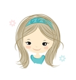 cute girl smiling sketch for your design vector image