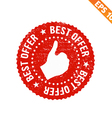 grunge best offer rubber stamp - eps10 vector image