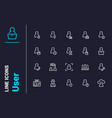 persons profile icons set vector image