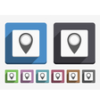 flat map marker icon vector image vector image
