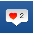 i love social media bubble with heart concept vector image vector image