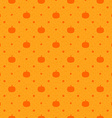 orange seamless polka dots pattern with pumpkin vector image vector image