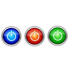Red and green on off switch button Royalty Free Vector Image