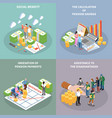pension savings design concept vector image vector image