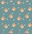 seamless teddy bear repeat pattern background vector image