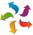 set of five colorful arrows vector image vector image