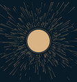 vintage sun star icon abstract background vector image