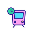 arrival time transport icon vector image