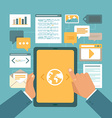 content marketing concept in flat style vector image vector image