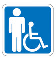 men and disabled restroom vector image