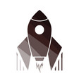 startup rocket icon vector image