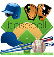 baseball equipment vector image