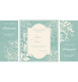 invitation floral card vector image
