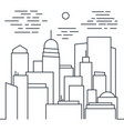 stylish modern cityscape in line art style vector image