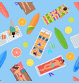 abstract seamless summer pattern top view from vector image vector image