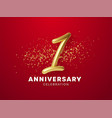 anniversary celebration design with golden numbers vector image vector image
