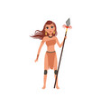 beautiful amazon girl character ancient warrior vector image