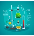 chemical laboratory workspace design concept vector image vector image
