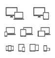 device icons set vector image vector image