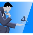 helping hand business concept vector image vector image