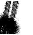 offroad grunge tyre prints with black spot vector image vector image