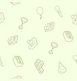 party outline isometric pattern vector image vector image