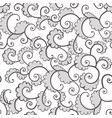 seamless ornamental pattern with curls on white vector image