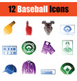baseballl icon set vector image