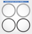 decorative frames and borders round set 3 vector image