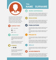 personal profile template vector image