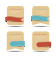 set of retro banners and ribbons of different vector image
