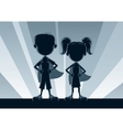 superkids silhouettes vector image vector image