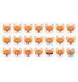 dogs emoticons dog character face showing vector image