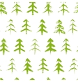 grungy christmas tree seamless pattern vector image