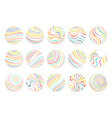 abstract waves flowing spheres art design template vector image